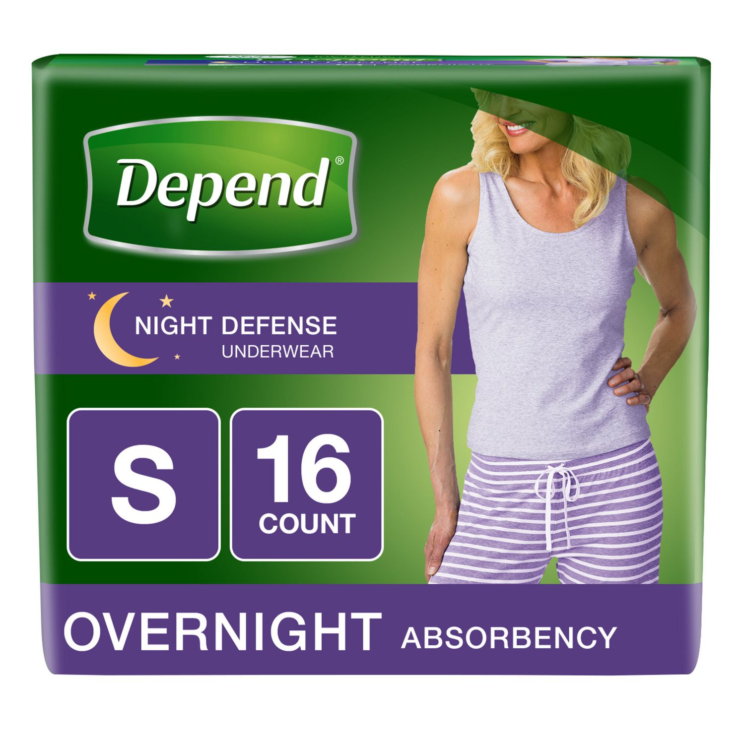 Depend Night Defense Incontinence Overnight Underwear for Women