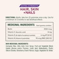 thumbnail image 3 of NATURE'S BOUNTY Extra Strength Hair, Skin & Nails, Gummies, Helps to Maintain Health of Hair & Skin, Promotes Thicker, Healthier Nails & Stronger Thicker Hair, Strawberry Cream Flavour 80ct, 3 of 6