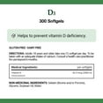 thumbnail image 4 of NATURE'S BOUNTY Vitamin D3, 2500 IU, Helps To Prevent Vitamin D Deficiency, Gluten-free, Dairy-free, Adults 18 And Older, 300 Softgels, 4 of 6