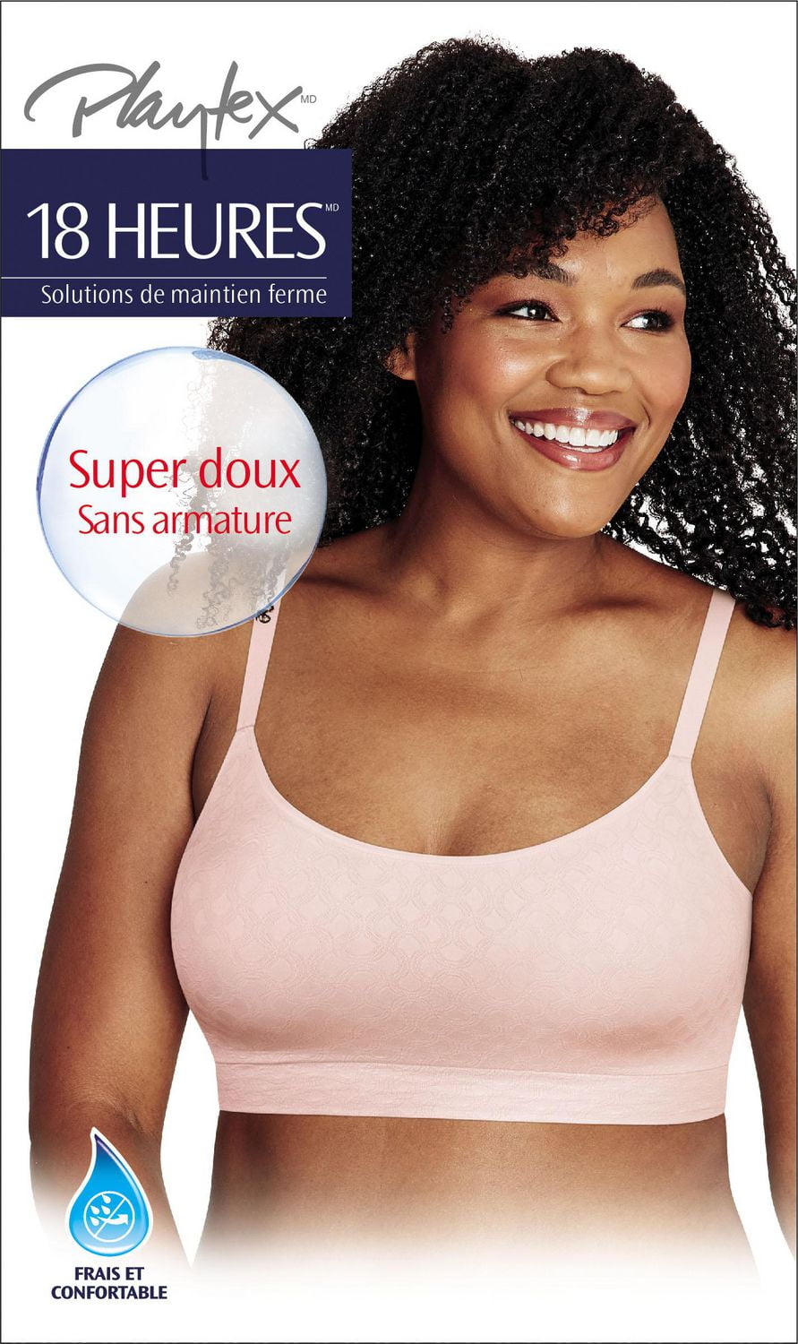 Playtex Seamless Comfort Wireless Bra, Sizes: S- 3XL