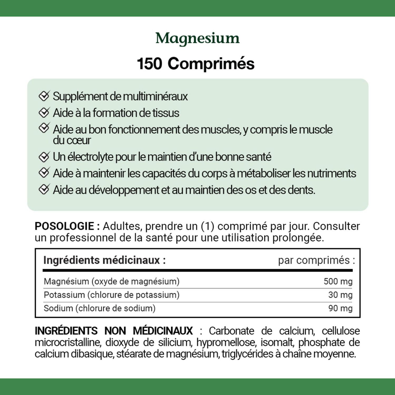 NATURE'S BOUNTY Magnesium Plus Electrolytes, 500 mg, Helps Maintain Muscle Function, Helps Tissue Formation & Development, Helps Maintain Bones & Teeth,<br>Helps Body Metabolize Nutrients, Tablets 150.0 count, 150 Tablets