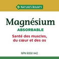 thumbnail image 3 of NATURE'S BOUNTY Magnesium, Absorbable, 400 mg, Helps Maintain Electrolyte Balance, Helps Development & Maintenance of Bones, Teeth & Muscle Function, Helps Heart Muscle Function, 125 Softgels 125.0 count, 3 of 6