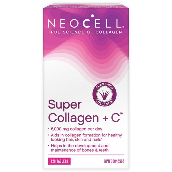NeoCell Super Collagen + C, Collagen Supplement, 120 Tablets