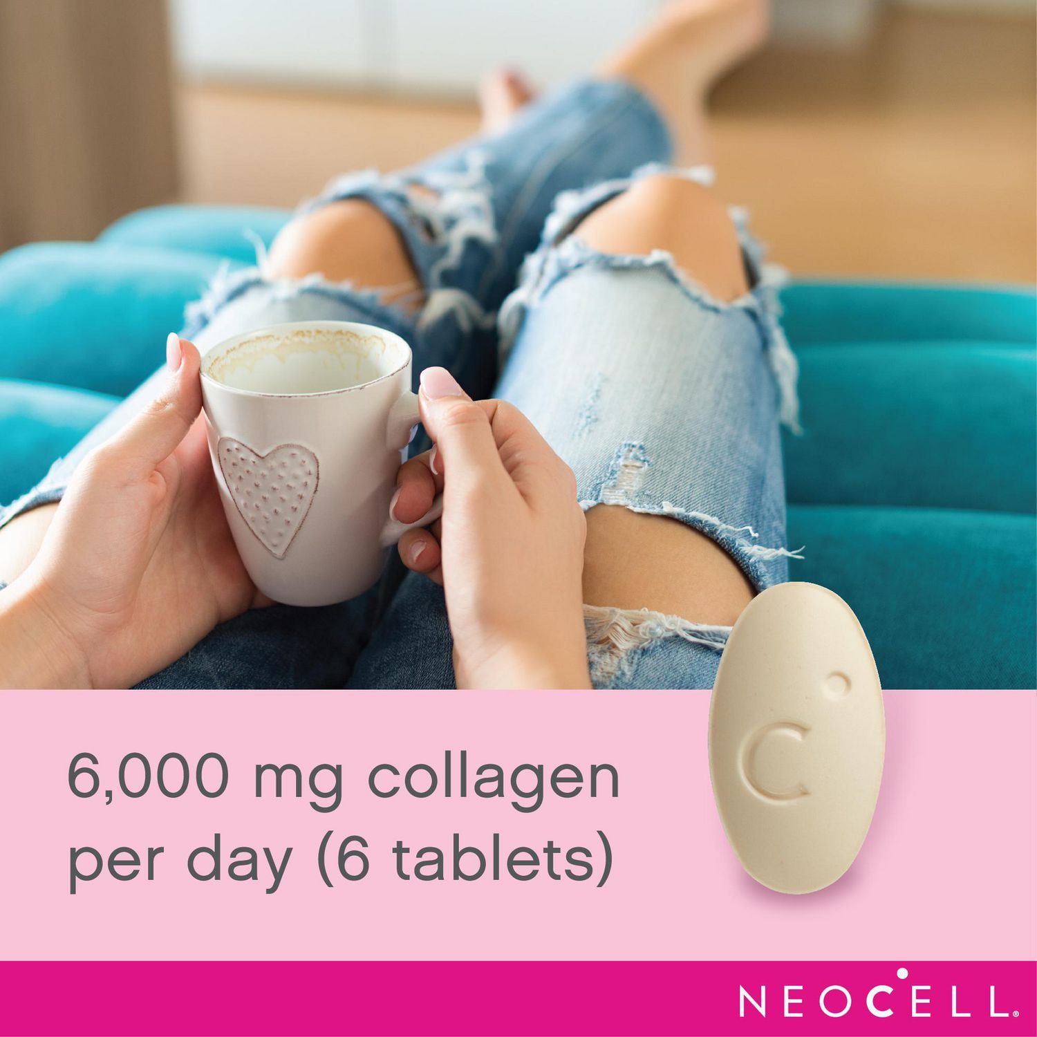 Supplément de collagène Super Collagen +CMC de NeoCell (120 comprimés)