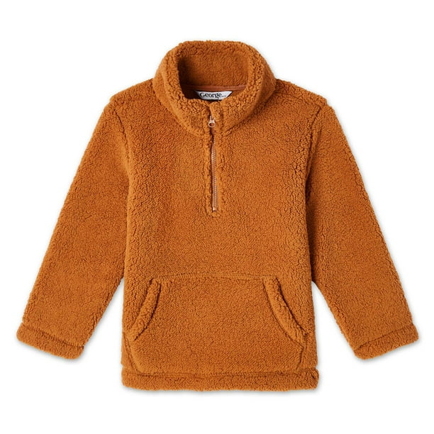 George Toddler Boys' Quarter-Zip Sherpa Popover - Walmart.ca