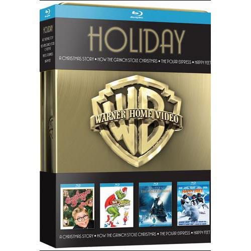 Holiday: Polar Express / Happy Feet / Christmas Story / Grinch Who Stole Christmas (Blu-ray)