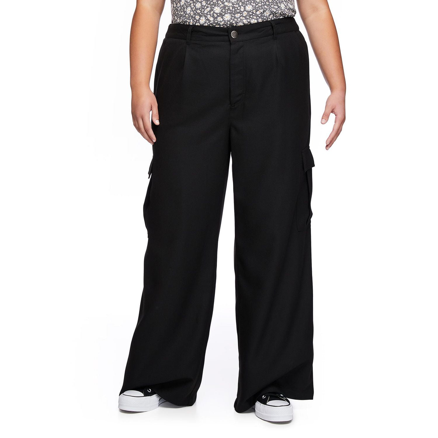 Harper + Zoe Plus Women's Wide Leg Utility Pant