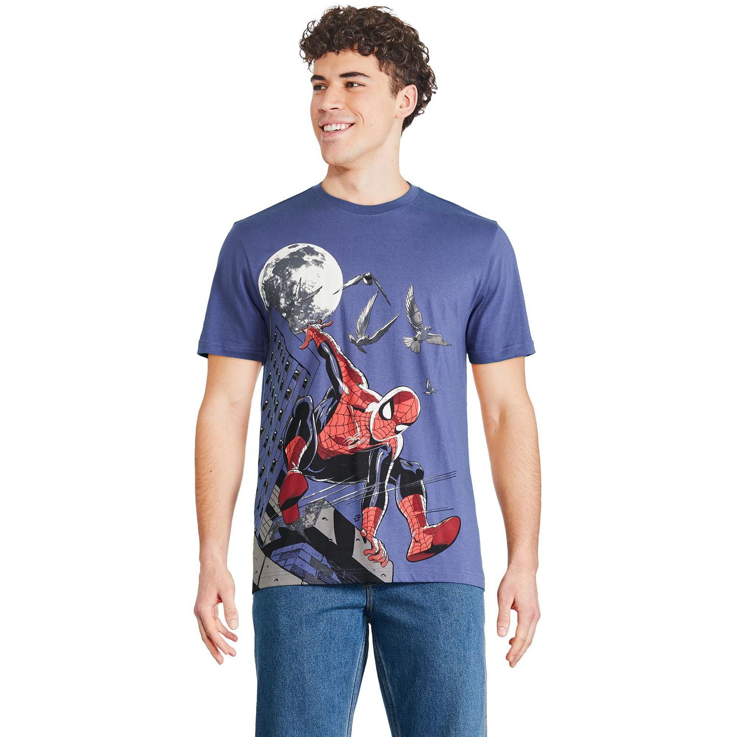 Marvel Men's Spider-Man Glow-in-the-Dark Tee