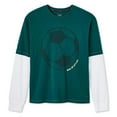 thumbnail image 1 of T-shirt trompe-l’œil avec imprimé graphique Athletic Works pour garçons, 1 of 2