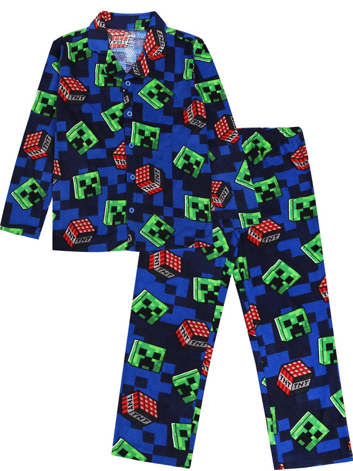 MINECRAFT - Knit Sleep 2 Piece PJ set - Kids - Boys, SIZE : XS-L