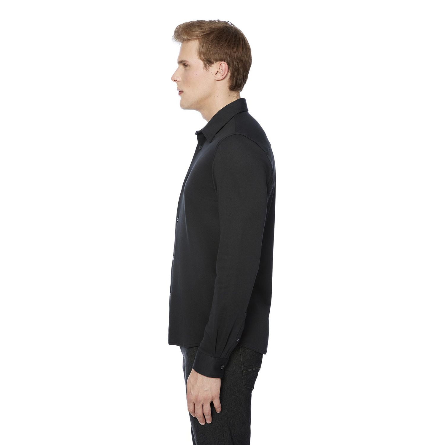 Chemise pour hommes manches longues Dark Black