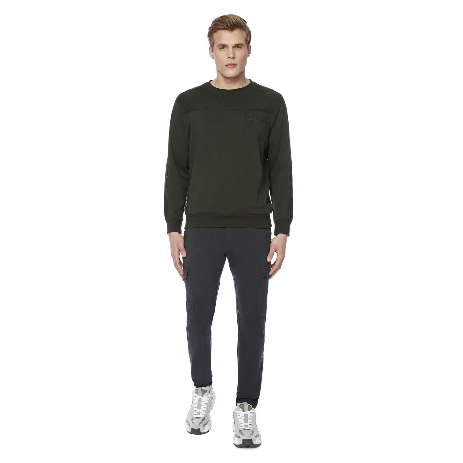 Chandail col rond à manches longues Dark Black Tailles P-TTG