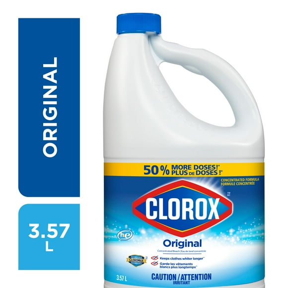 Clorox® Original Concentrated Bleach, 3.57 L, Cleans, whitens and deodorizes