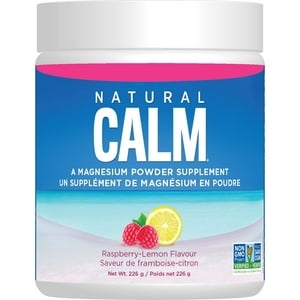 Natural Calm Magnesium Citrate Powder (Raspberry Lemon Flavour), 226g - Quick Absorbing - Loved Magnesium Drink