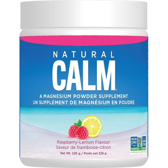 Natural Calm Magnesium Powder, 8 oz. Raspberry Lemon Powder