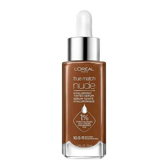 L’Oréal Paris True Match Nude Tinted Serum with 1% Hyaluronic Acid, Liquid Foundation skin tint serum