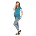thumbnail image 2 of Paisley Sky Maternity Printed Short Sleeve V-Neckline Tee, 2 of 6