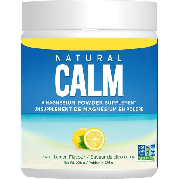 Natural Calm Magnesium Powder, 8 oz. Sweet Lemon Powder
