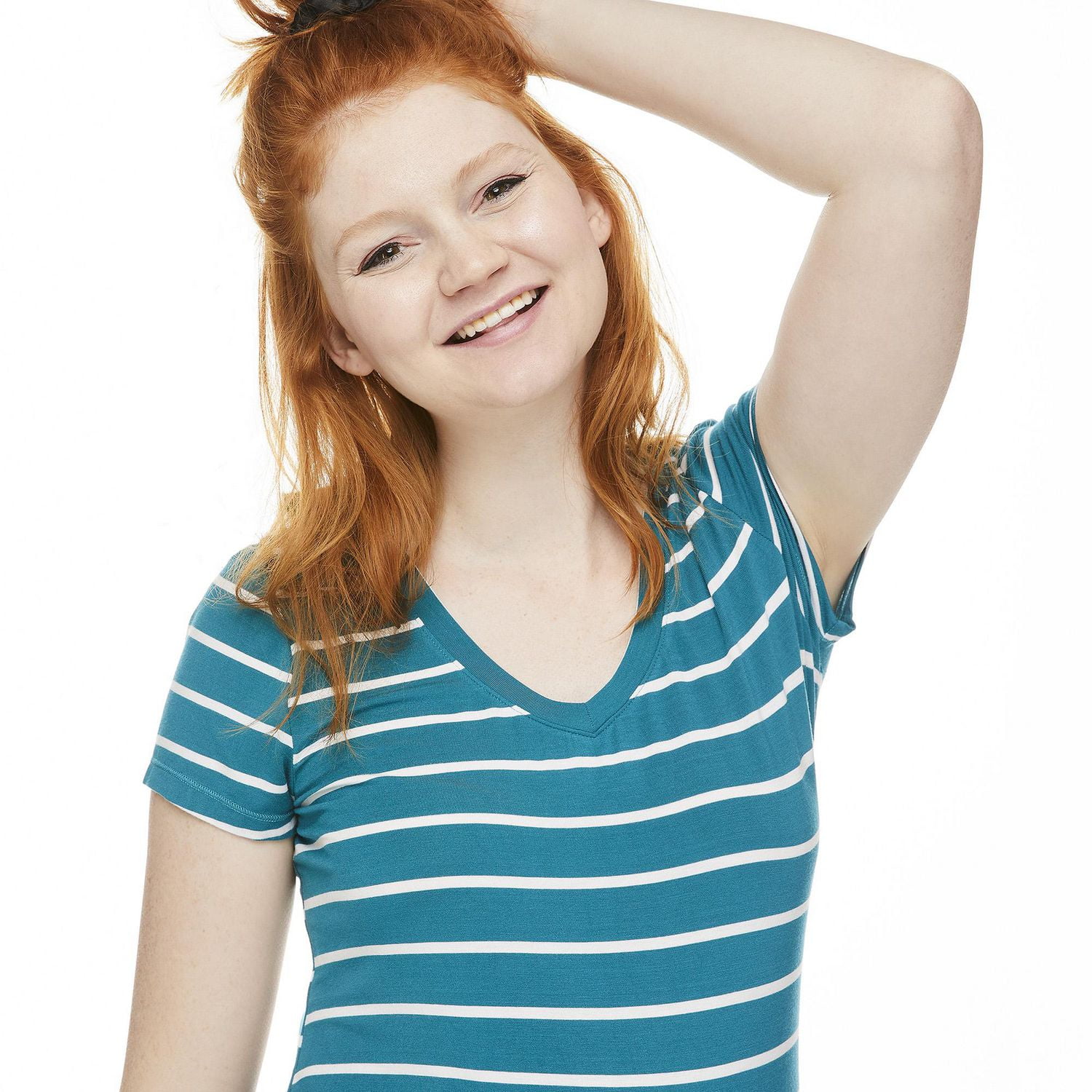 T-shirt imprimé à manches courtes avec encolure en V Paisley Sky Maternité