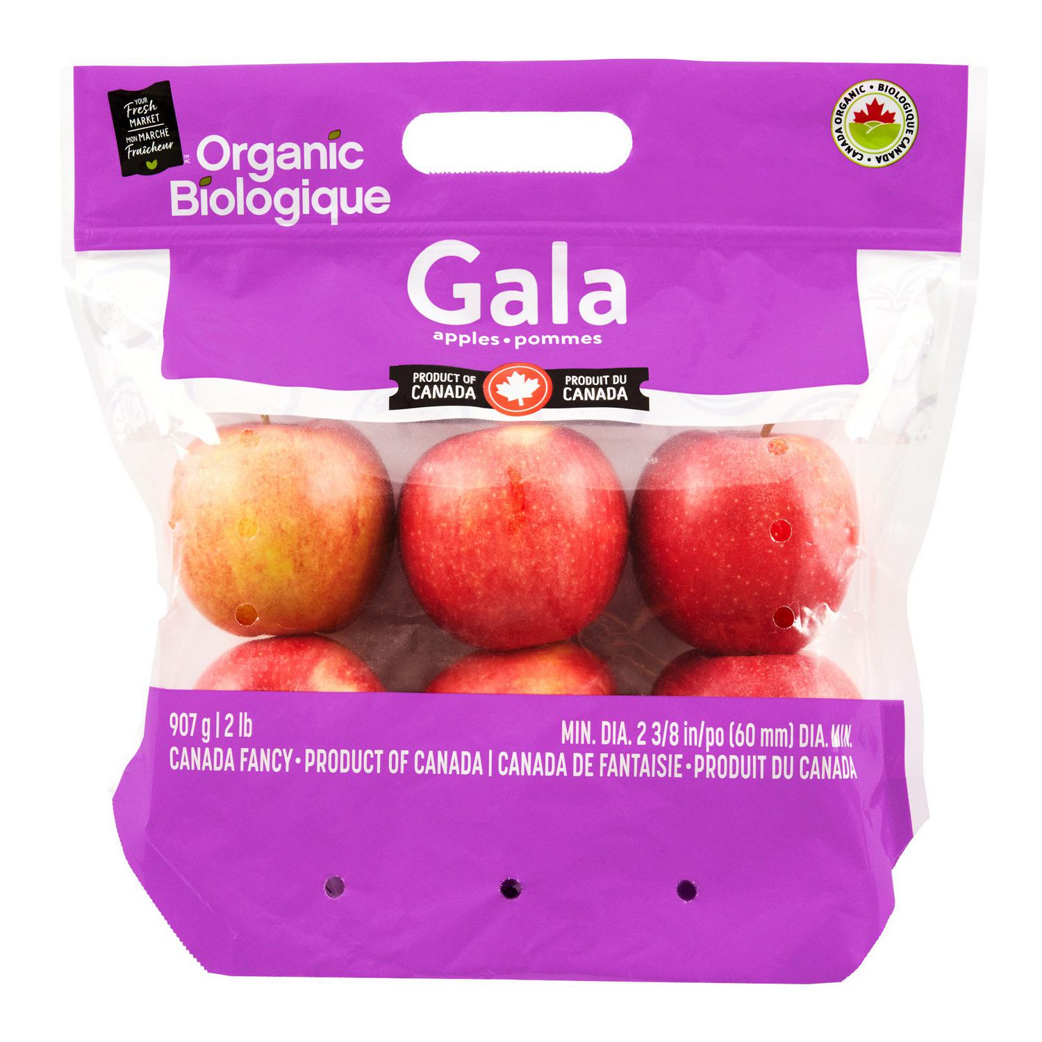 Fresh Organic Gala Apples, 2 lb Bag, Joe V's Smart Shop