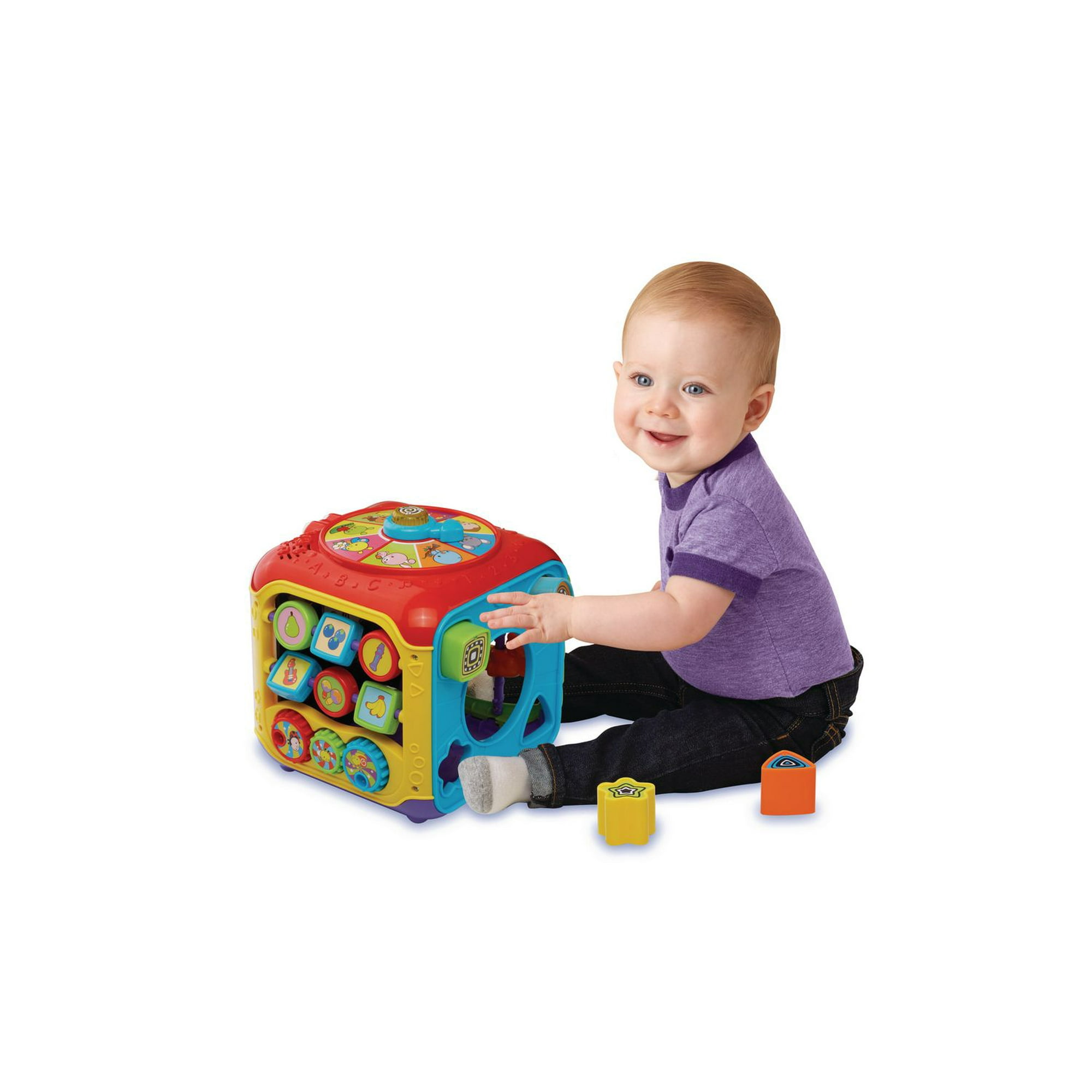 VTech Sort & Discover Activity Cube Interactive Learning Toy - French  Version 