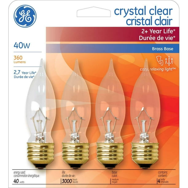 Lampe cristal clair GE Lighting Canada à bout arrondi de 40 W