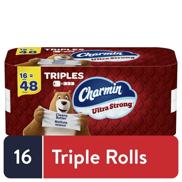 Charmin Ultra Strong Toilet Paper 16 Triple Rolls, 187 Sheets Per Roll