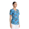 thumbnail image 2 of Disney Mickey Mouse and Friends 100 Percent Nice Women's V-Neck Print Scrub Top, 2 of 5