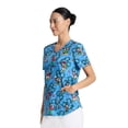 thumbnail image 3 of Disney Mickey Mouse and Friends 100 Percent Nice Women's V-Neck Print Scrub Top, 3 of 5