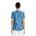 thumbnail image 4 of Disney Mickey Mouse and Friends 100 Percent Nice Women's V-Neck Print Scrub Top, 4 of 5