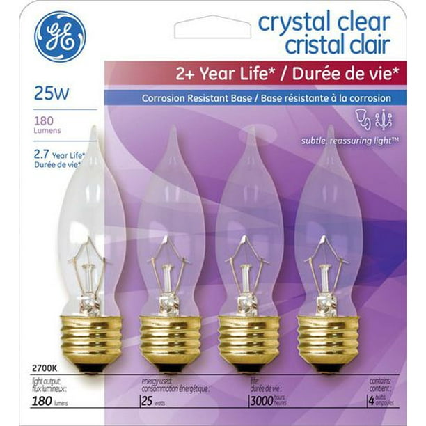 Lampes en cristal clair GE Lighting Canada de 25 W