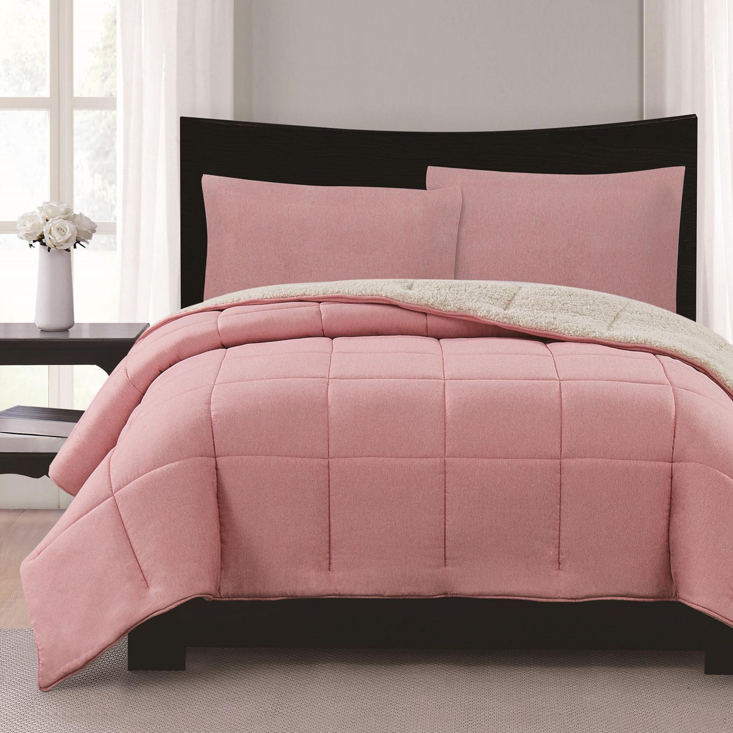 2 pieces PLUSH REVERSIBLE COMFORTER SET | Walmart Canada