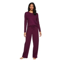 Famulily Ensemble De Pyjama à Manches Longues Et Col En V Sur Le Devant Pour Femme - Haut Boutonné Et Pantalon Long Avec Poignets élastiques - Tailles S à XXL, Noir
