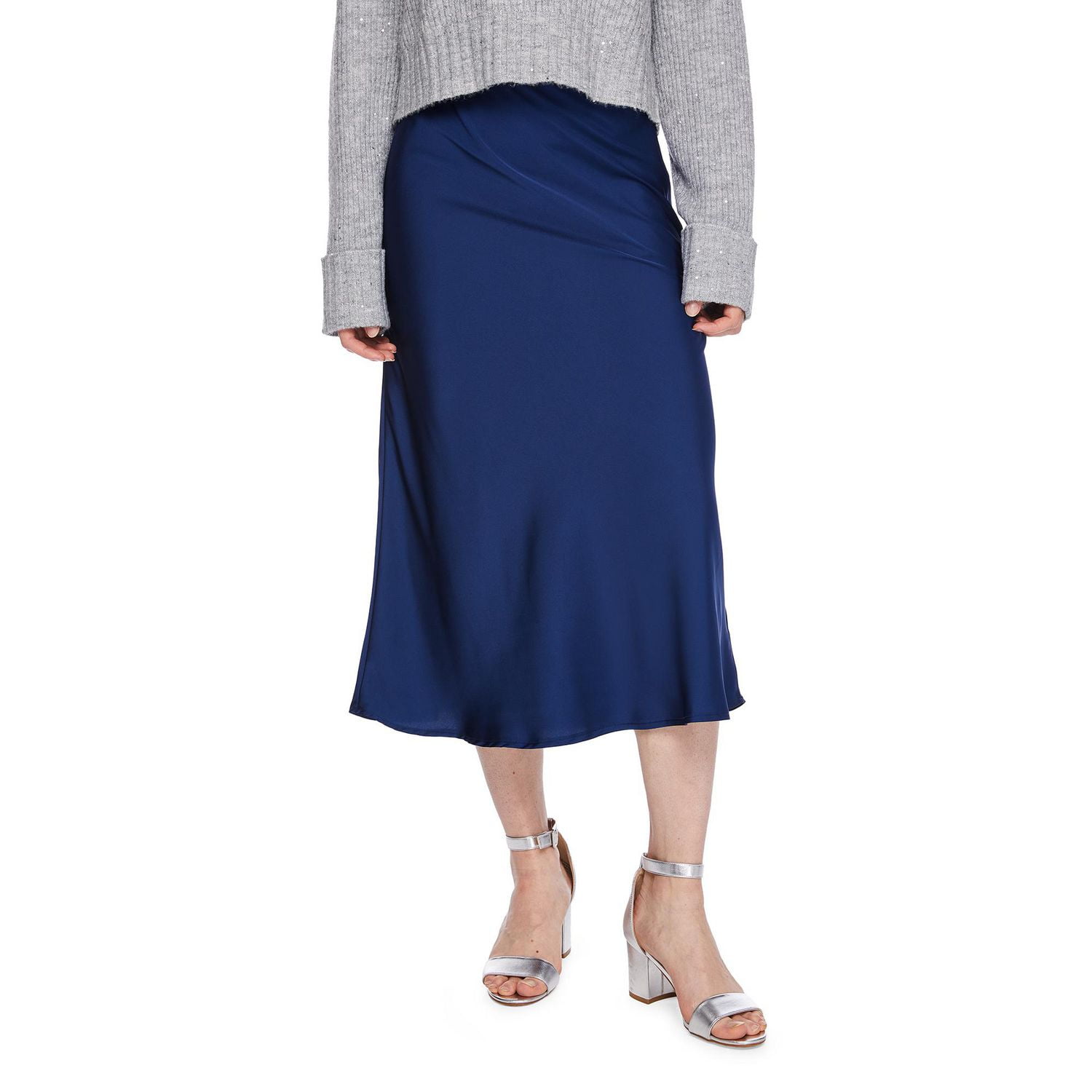 Jupe en satin George pour femmes Tailles TP–TTG