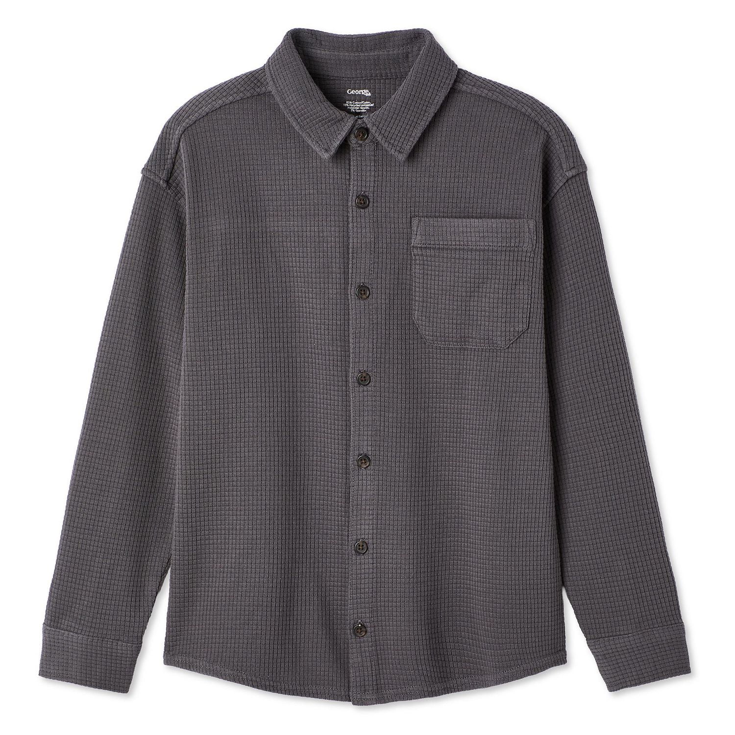 George Boys' Waffle Button-Up Shirt