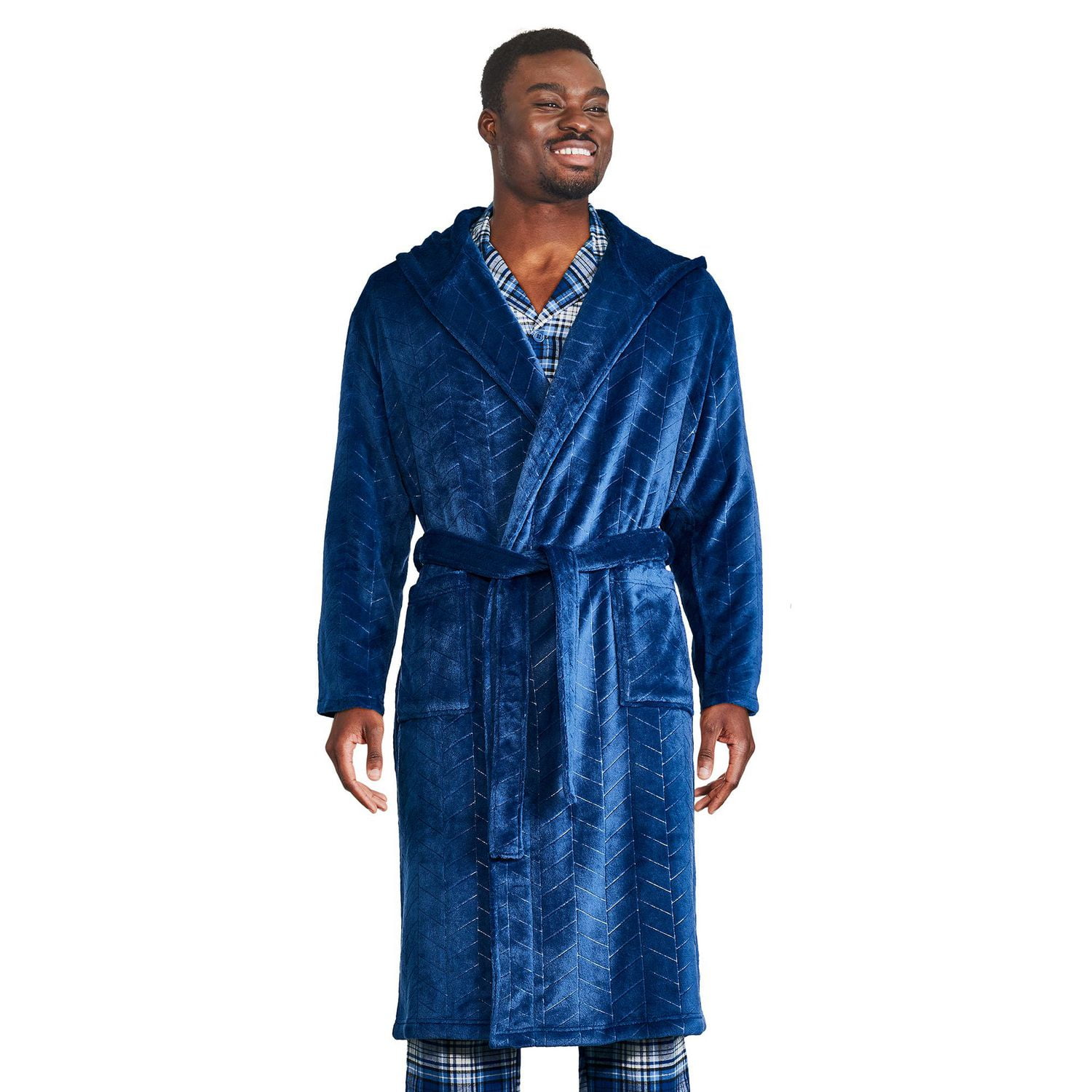 George Men's Hooded Robe, Sizes S/M-L/XL