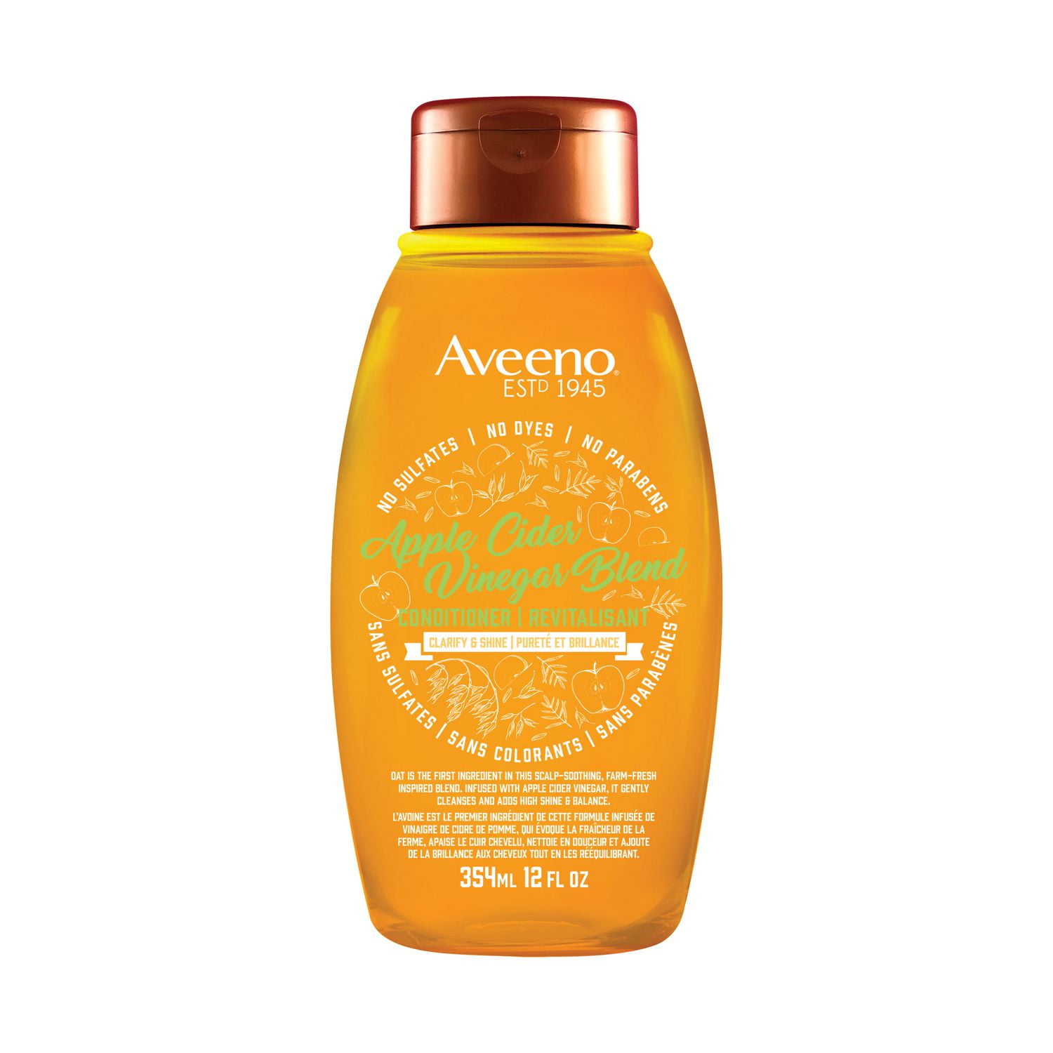 AVEENO Apple Cider Vinegar Blend Conditioner Clarify & Shine Walmart