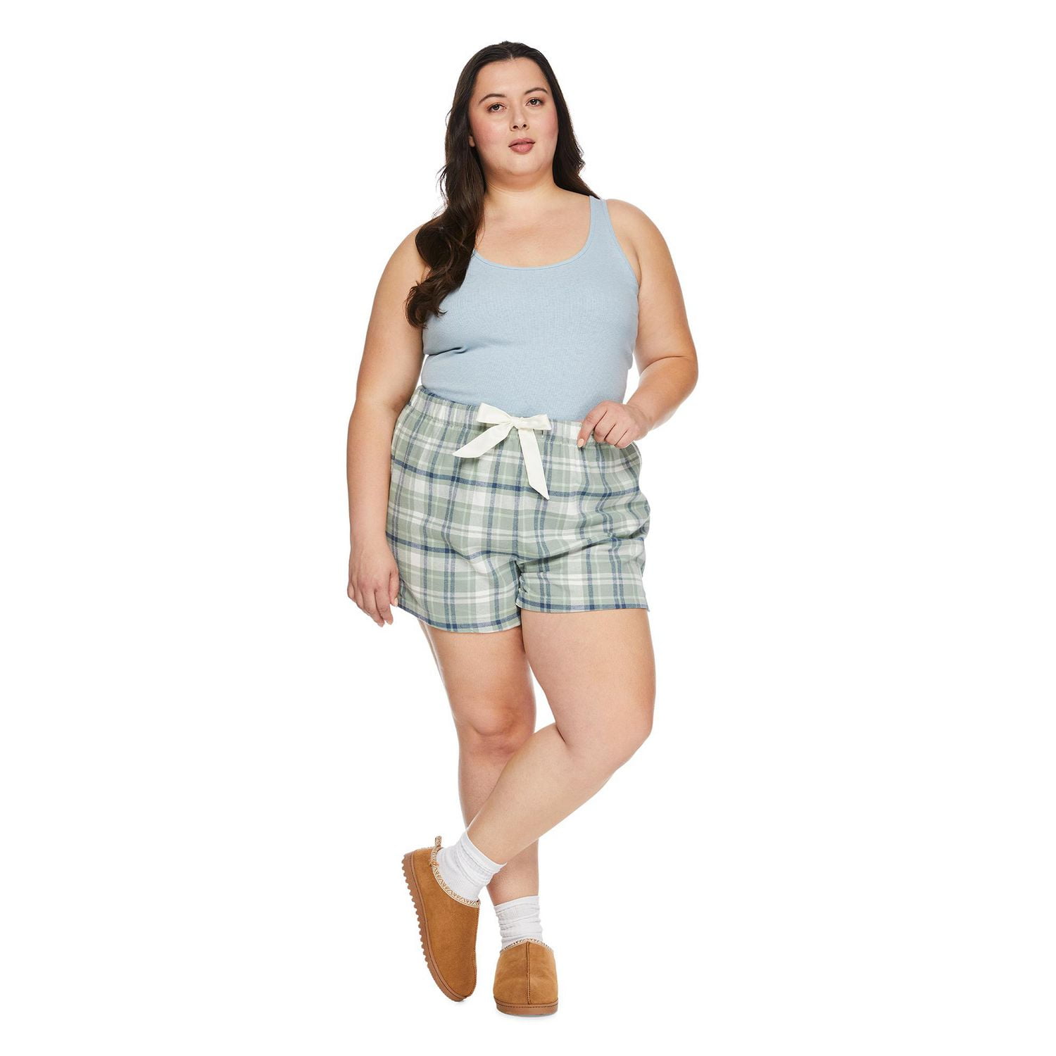 George Women's Plus Flannel Pajama Short