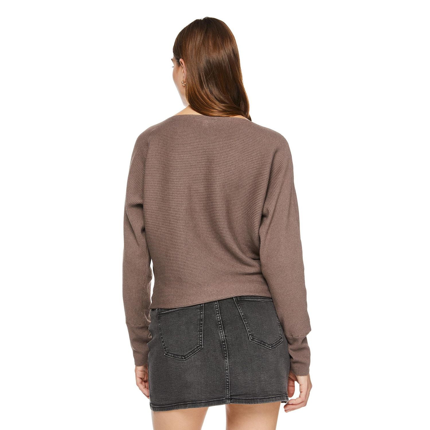 George Women's Ribbed Dolman Sweater, Sizes XS-XXL