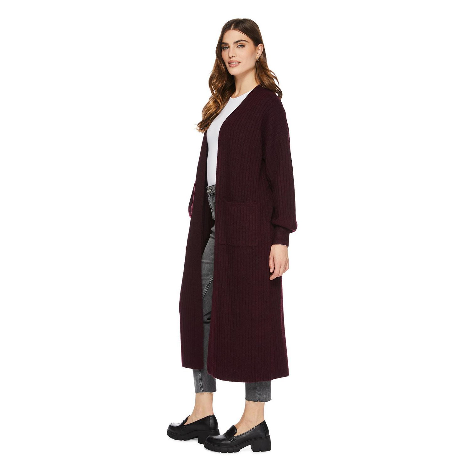 Cardigan long George pour femmes Tailles TP–TTG