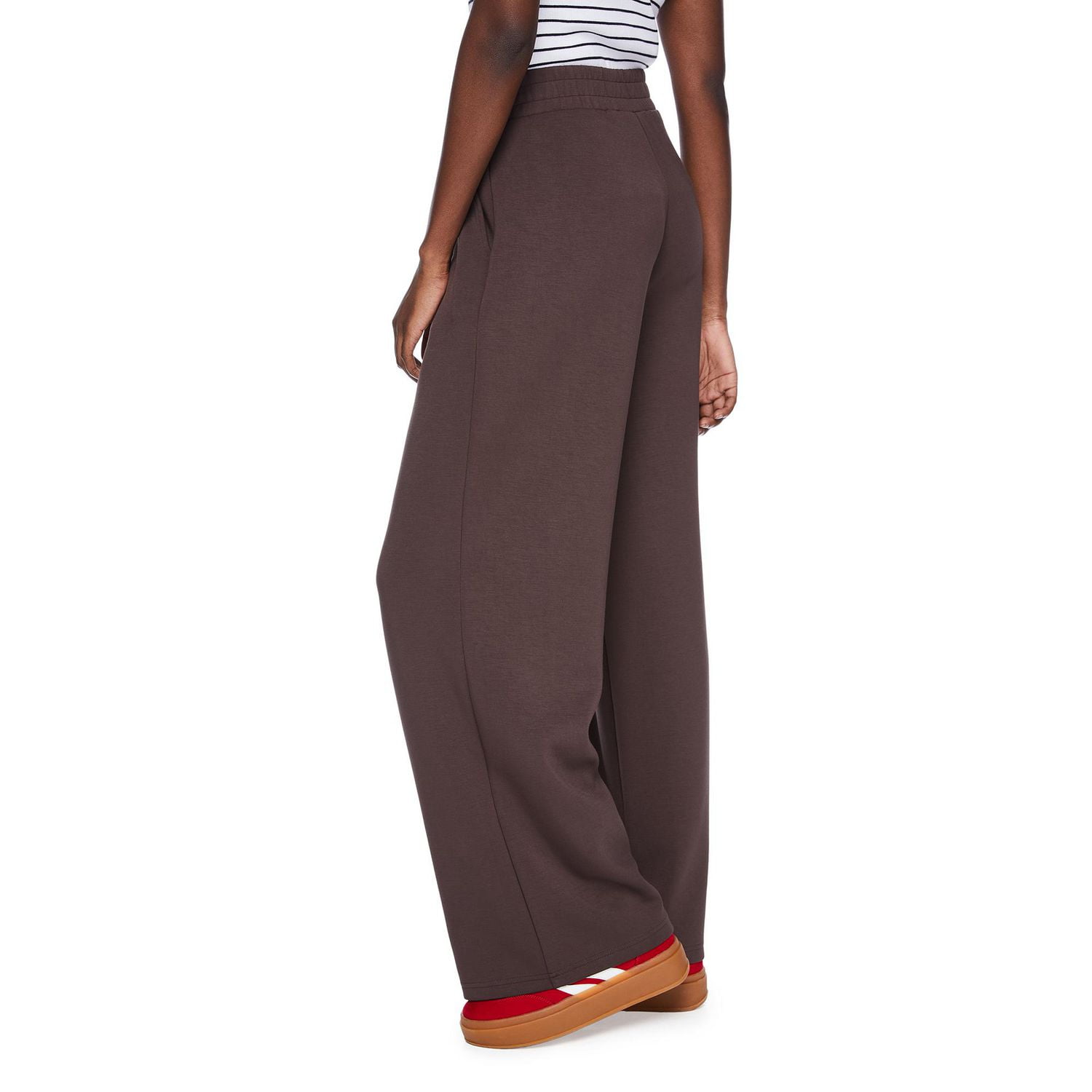 Pantalon à jambe large en tricot doux George pour femmes Tailles TP–TTG