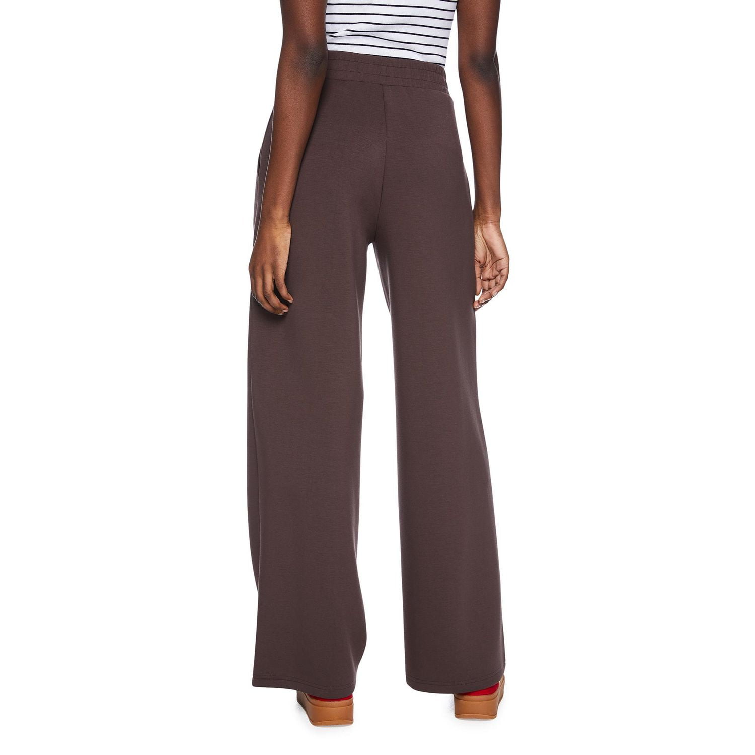 Pantalon à jambe large en tricot doux George pour femmes Tailles TP–TTG