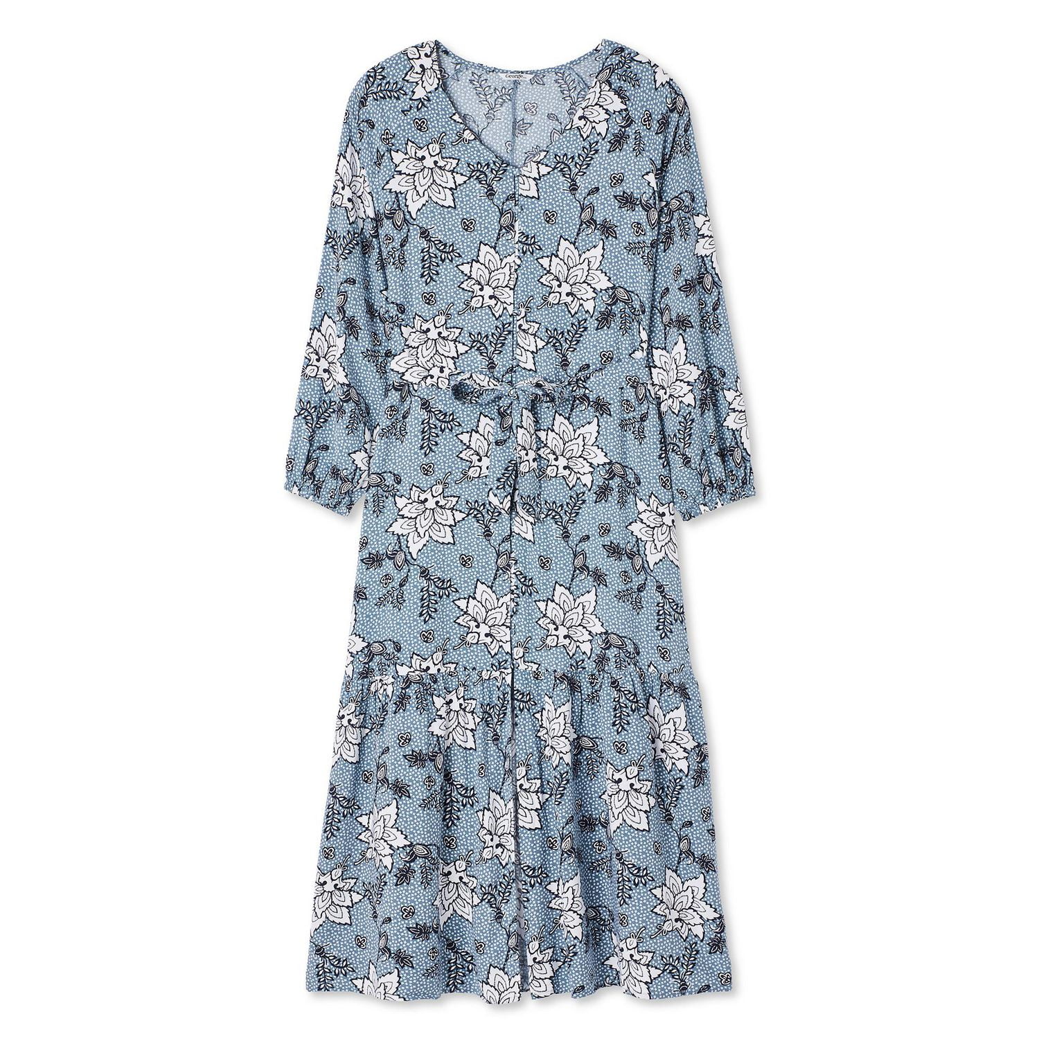 Robe longue à volants George pour femmes Tailles TP–TTG