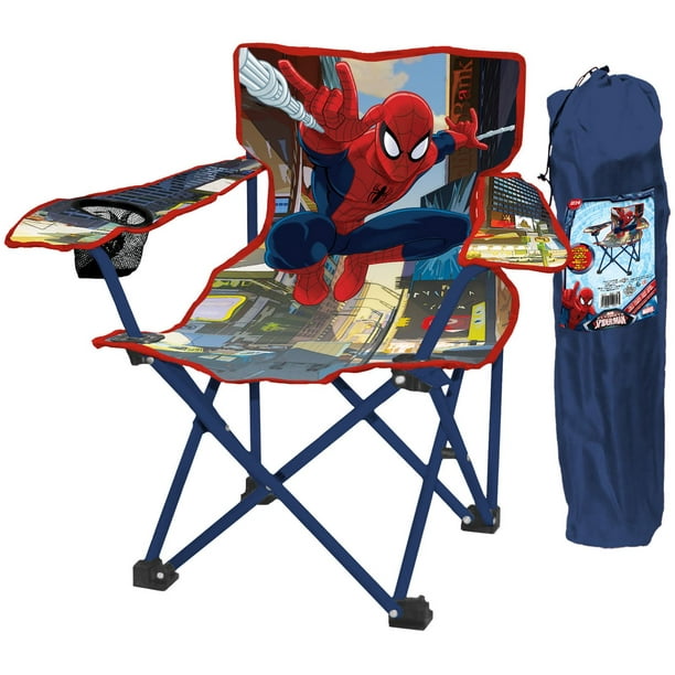 Chaise pliante pour enfant Spider Man avec sac