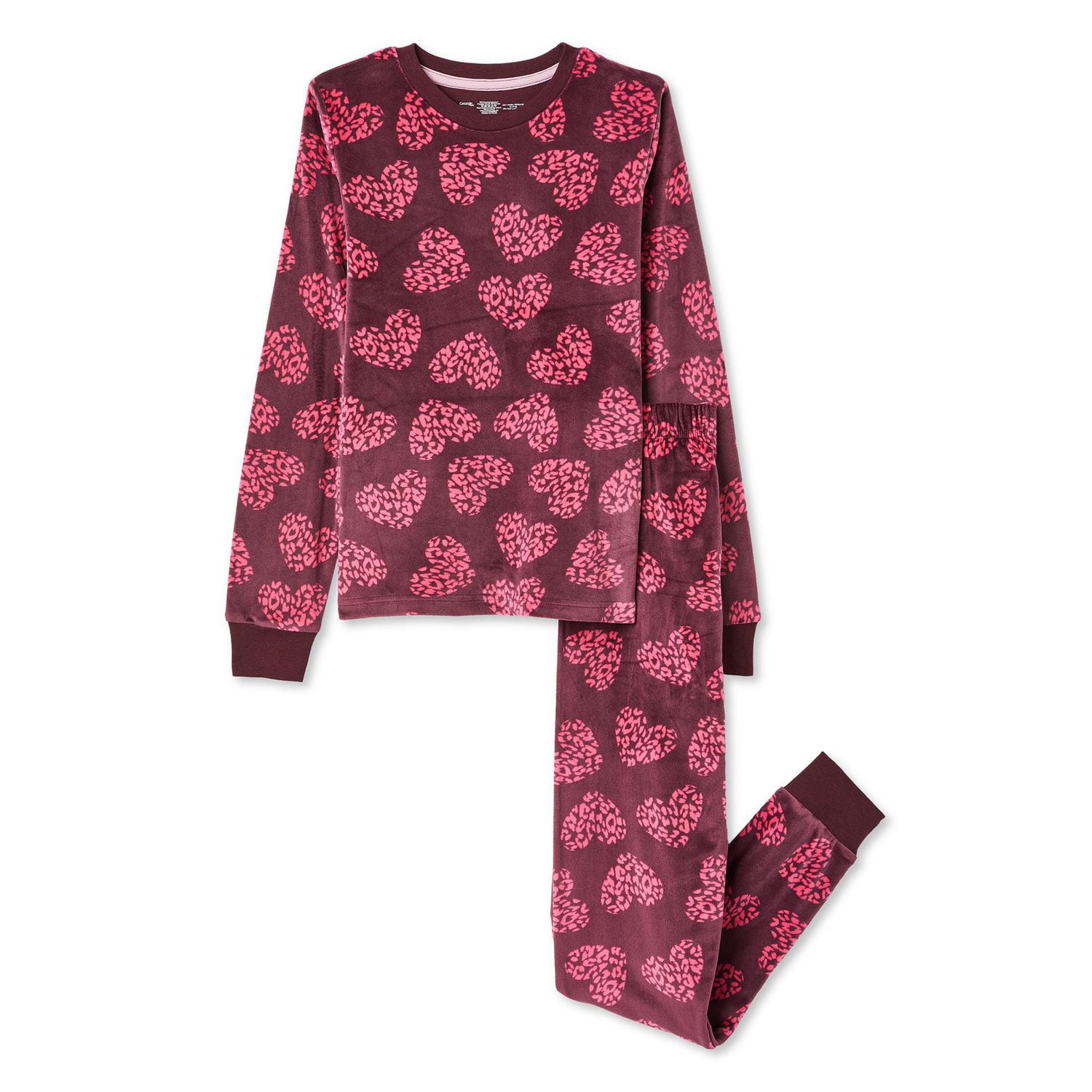 George Girls' Velour Pajama 2-Piece Set