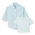 thumbnail image 1 of George Girls' Woven Shirt 2-Piece Set, 1 of 2