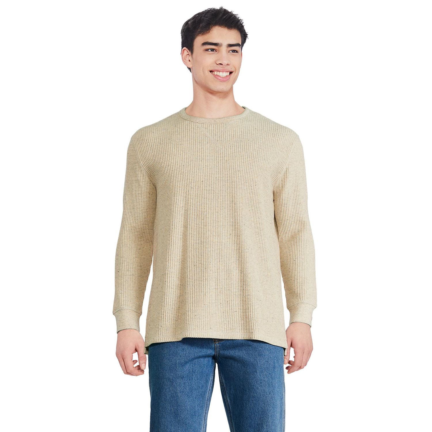 George Men's Waffle Crew Neckline Popover, Sizes S-XXL