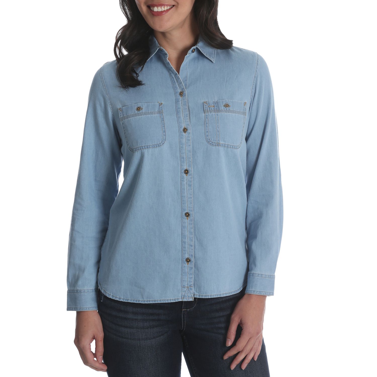 Lee Riders Riders by Lee Women's Long Sleeve Denim Shirt | Walmart Canada