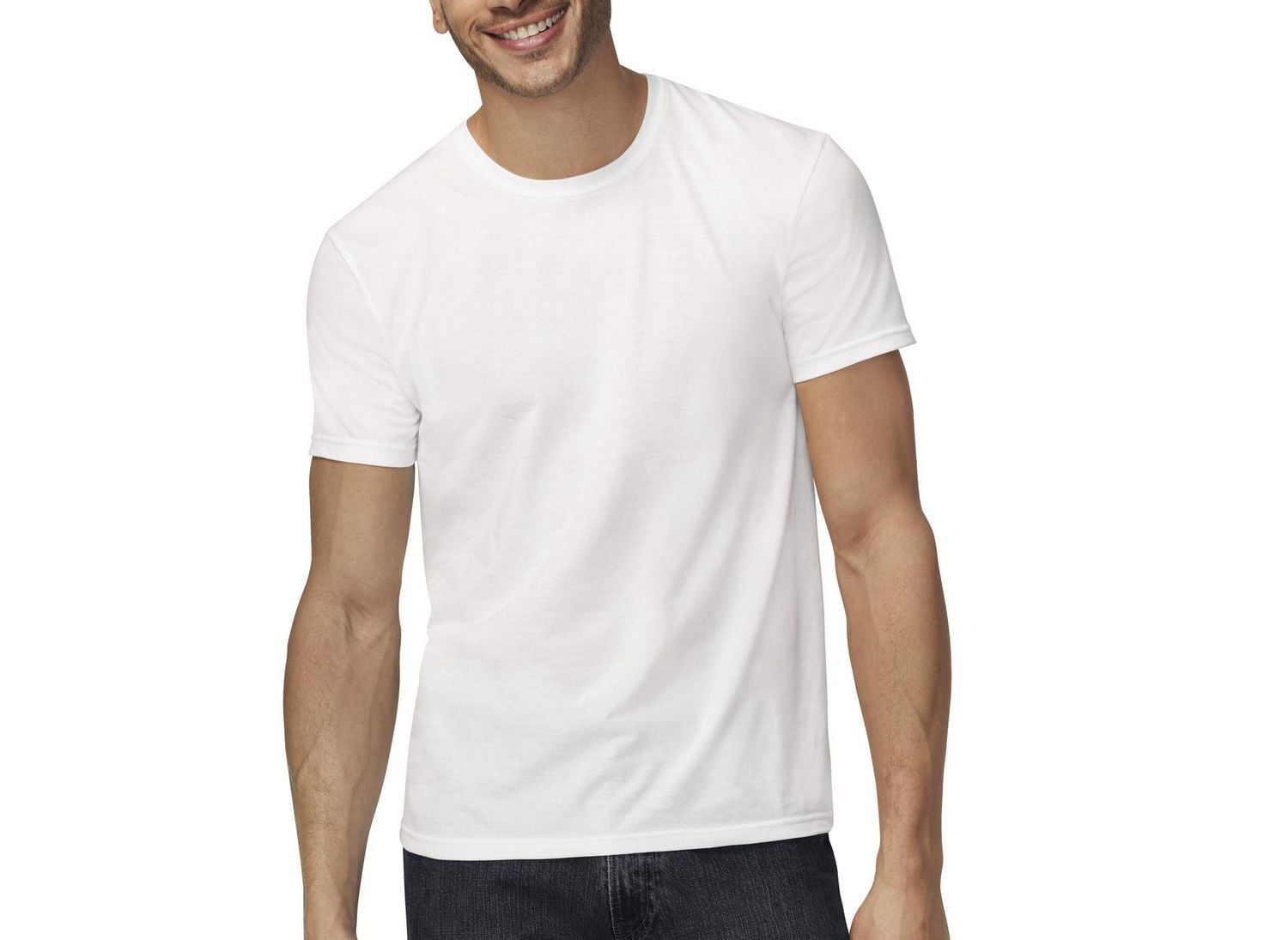 Cahps T-shirts a col rond, Sans Etiquette, Melange Coton packet de 2