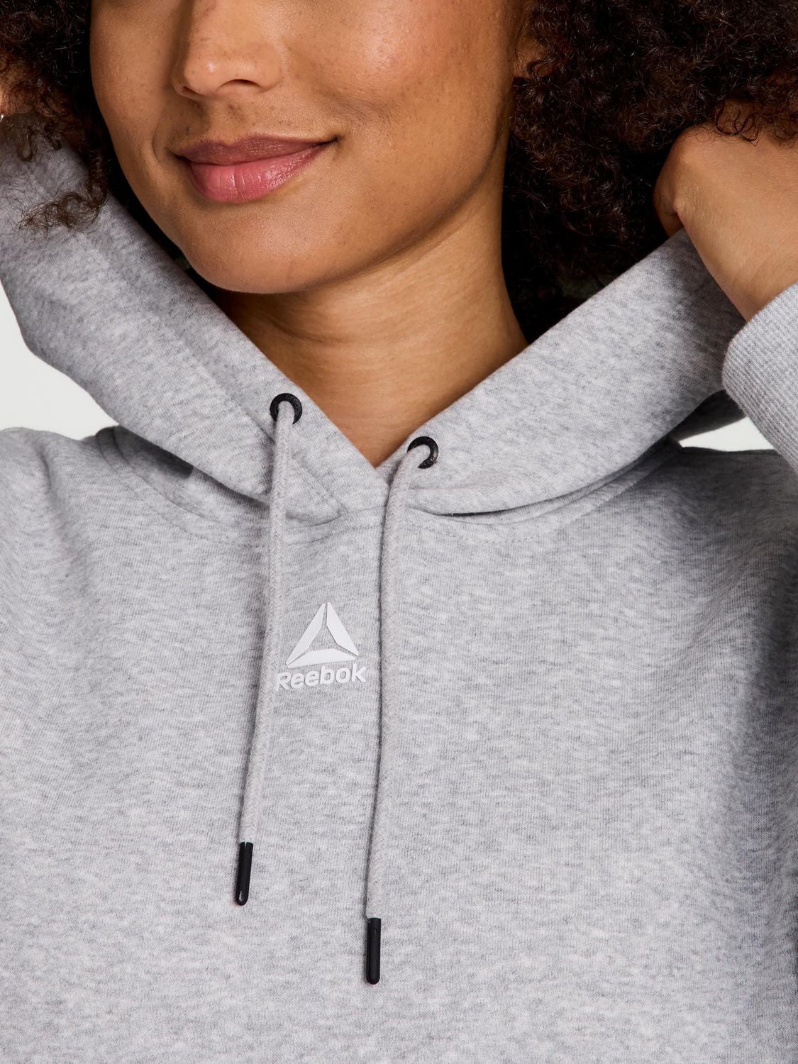 Reebok Sweat à capuche surdimensionné Weekender pour femme avec petit logo Tailles XS-2XL